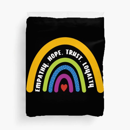 Empathy Hope Trust Loyalty Rainbow Duvet Covers