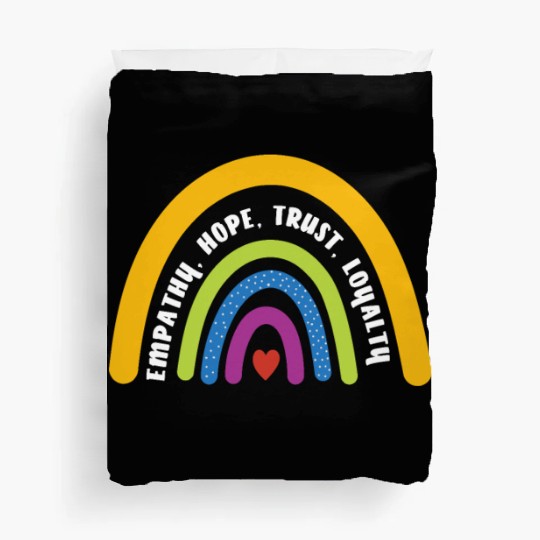 Empathy Hope Trust Loyalty Rainbow Duvet Covers
