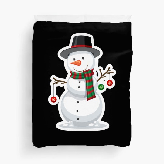 the white snowmen Duvet Covers