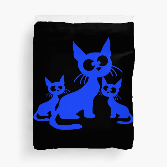 Crazy Cats Family Mom Dad 2 Small Cute Kids Babies Duvet Covers