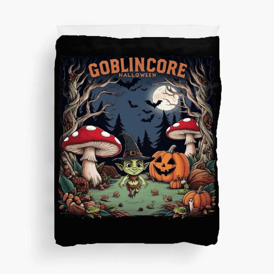 Halloween goblincore enchanted forest goblin Duvet Covers
