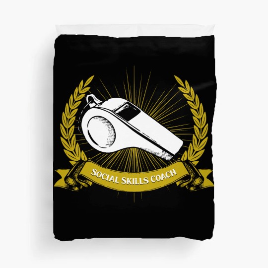 Social Skills Coach Confidence Funny Communication Duvet Covers