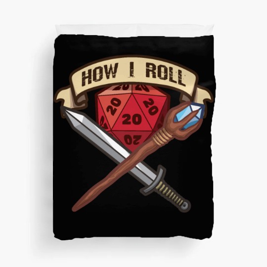 RPG Gaming How I Roll Adventure Magic Dungeon Duvet Covers