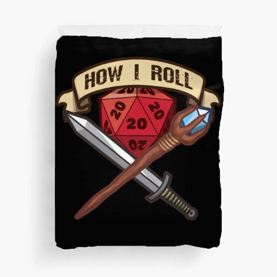 RPG Gaming How I Roll Adventure Magic Dungeon Duvet Covers