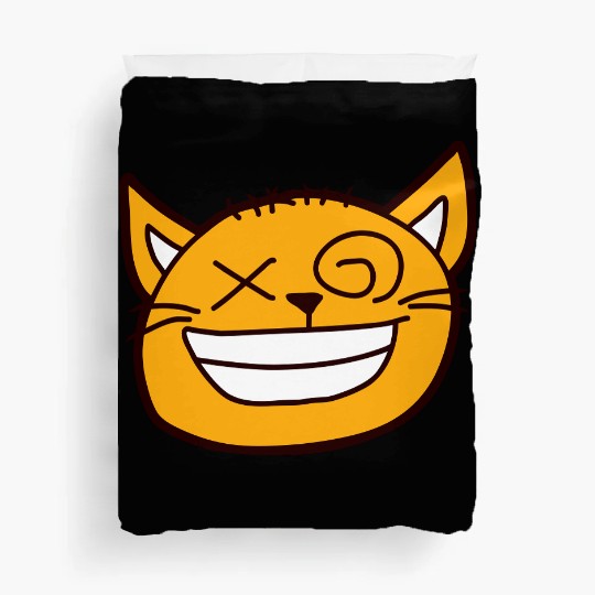 Crazy Cat Weird Funny Eyes Cool Grimace Cartoon Duvet Covers