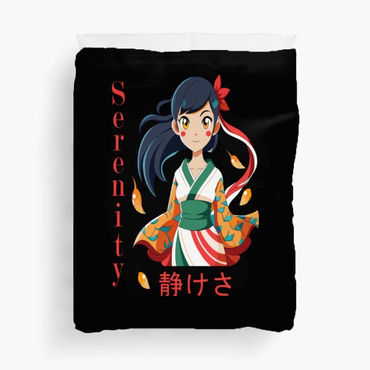 Autumn Serenity - 静けさ Kimono Girl Art Duvet Covers