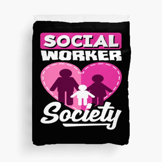 Social Worker Society Heart Family Duvet Covers