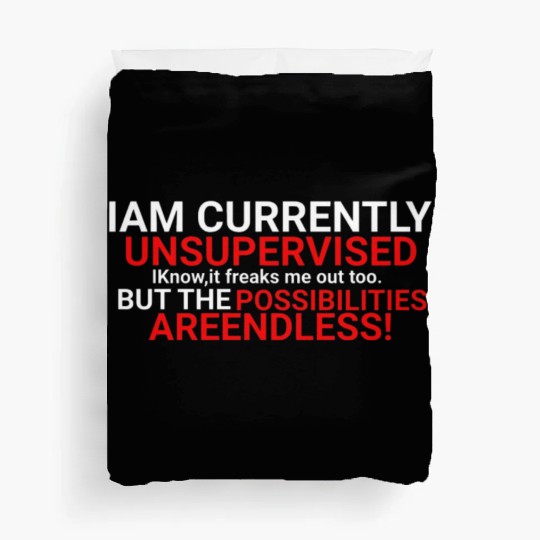 I'm Currently Unsupervised Novelty Graphic Sarcast Duvet Covers