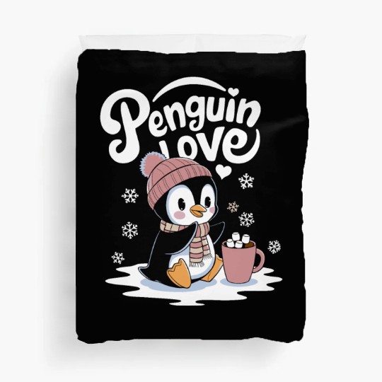 Penguin Love Winter Wonderland Cozy Vibes Duvet Covers
