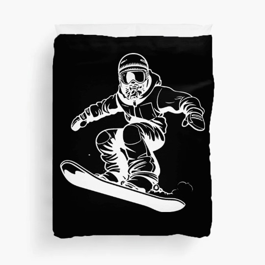 Snowboarding Guy Sketch Duvet Covers
