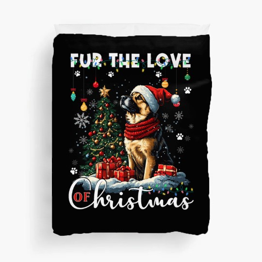 German Shepherd Christmas Tree Decorations Dog Duvet Covers