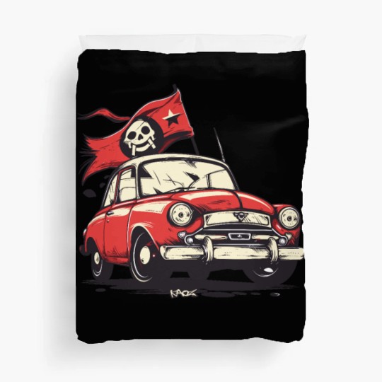 Communist Soviet Pirate Retro Car Duvet Covers