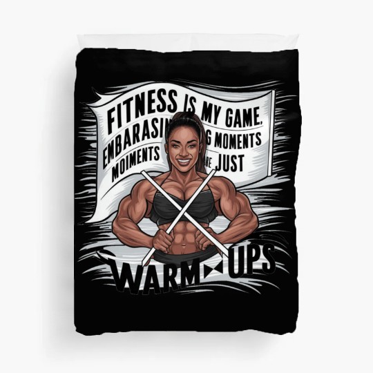Gym girl, masculine and fitness woman Duvet Covers
