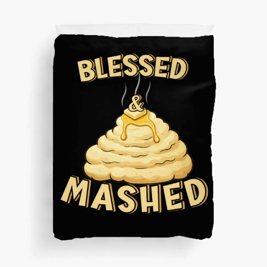 Blessed & Mashed - A Punny Thanksgiving Design Duvet Covers