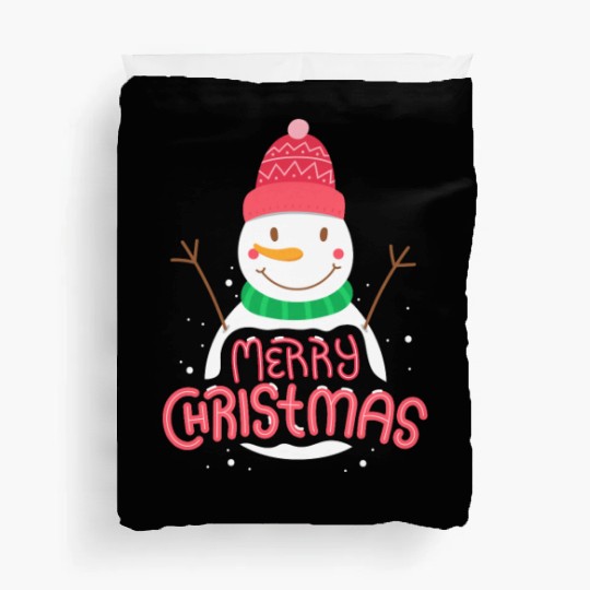 Cute Mery Christmas - Funny Snowmen - Winter Duvet Covers