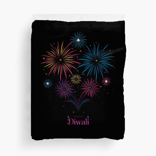Joyous Fireworks for Diwali Festival Duvet Covers