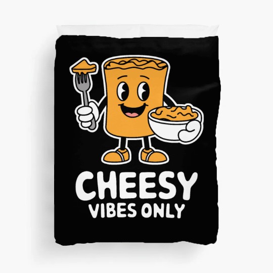 Cheesy Vibes Only Cartoon Delight Duvet Covers