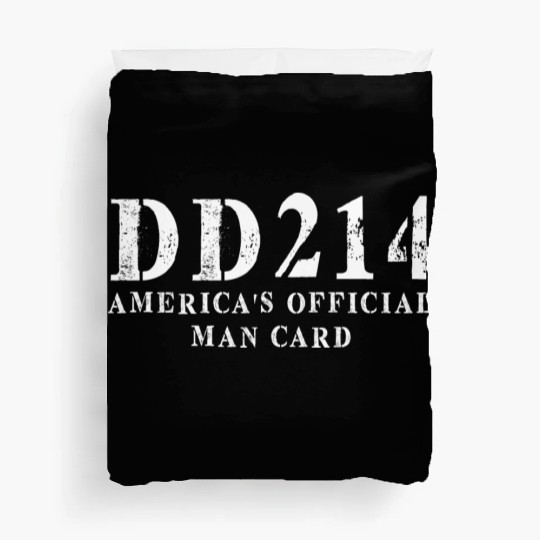 DD214 America s Official Man Card Duvet Covers