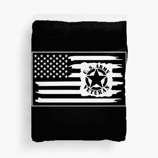 Army Veteran Flag LIKE US ON FB #USAPatriotGraphic Duvet Covers