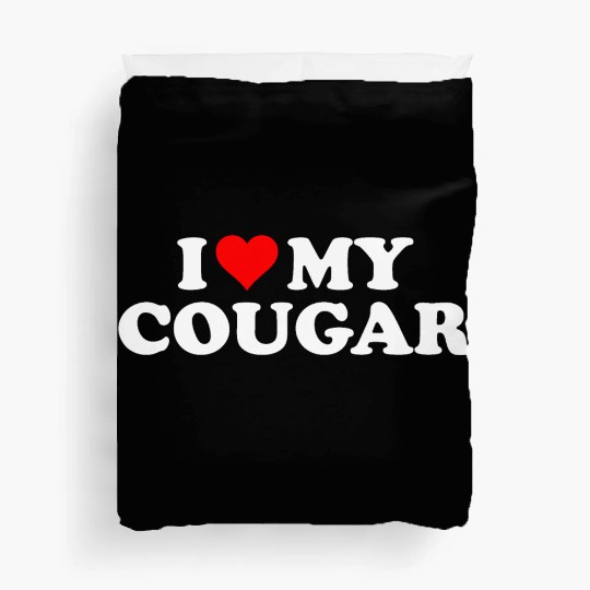 I Love Cougars Cougar Humor Valentine's Day 3BK1 Duvet Covers