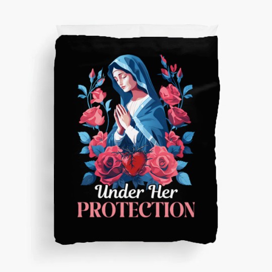 Virgin Mary Under Her Protection Duvet Covers