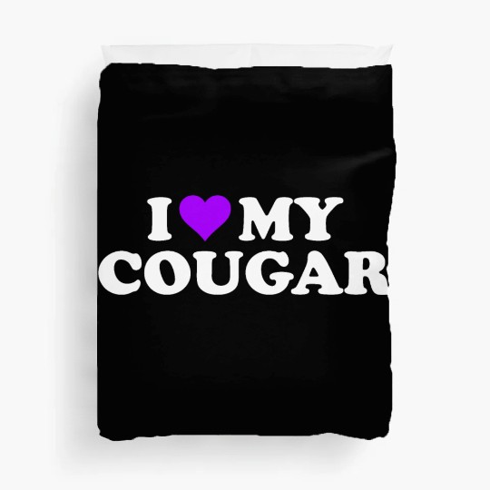 I Love Cougars Cougar Humor Valentine's Day 3BK4 Duvet Covers