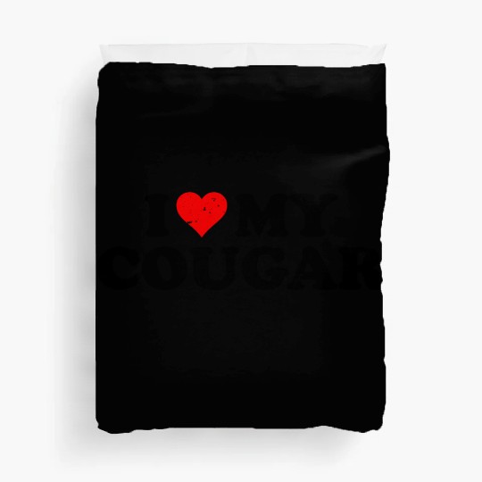 I Love Cougars Cougar Humor Valentine's Day 4WH1 Duvet Covers