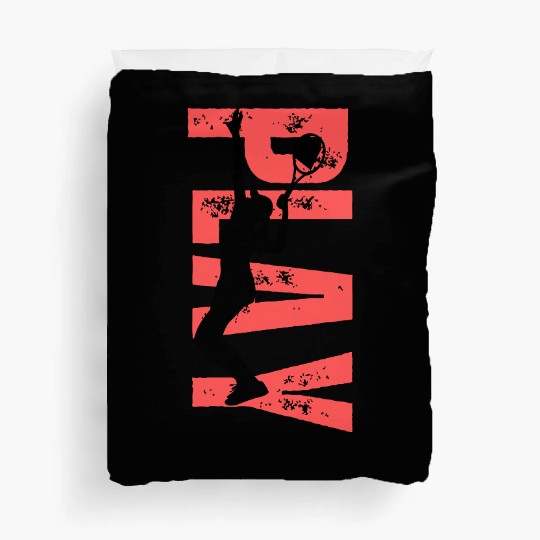 Play Tennis female coral Duvet Covers