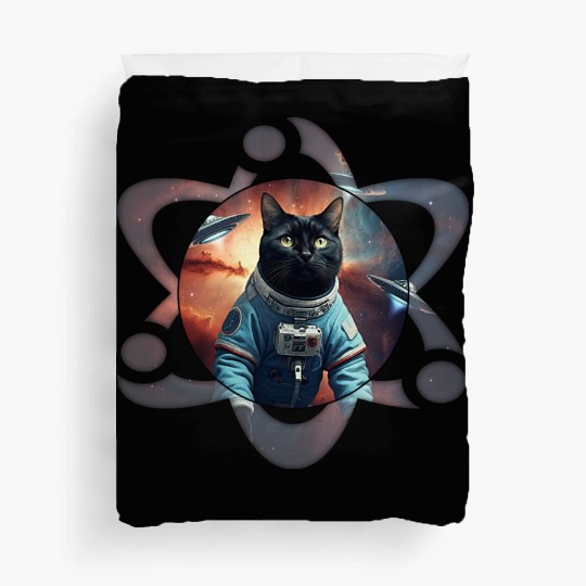 Space Cat Science Duvet Covers