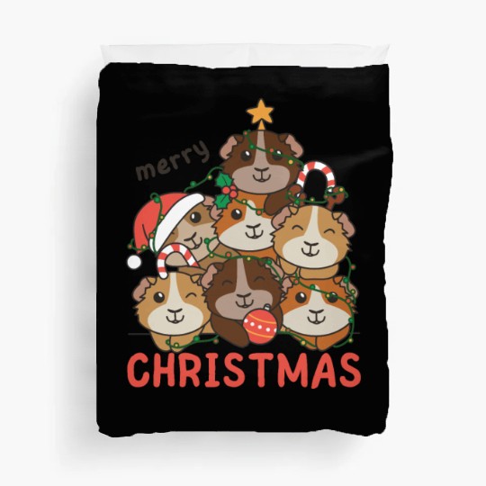 Guinea Pig Christmas Tree Merry Christmas Duvet Covers