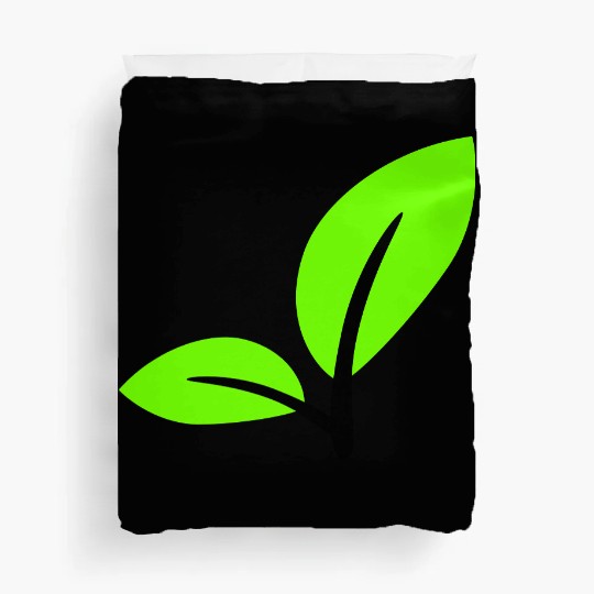2 Green Beautiful Leaves Eco Spring Summer Nature Duvet Covers