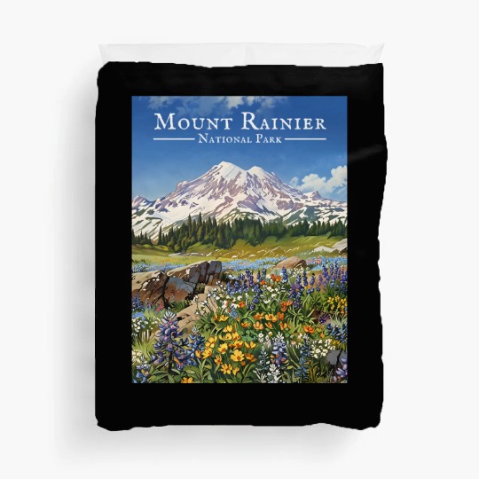 Mount Rainier Paradise Meadows Duvet Covers