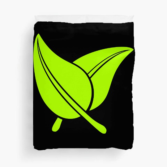 2 Green Beautiful Leaves Eco Spring Summer Nature Duvet Covers