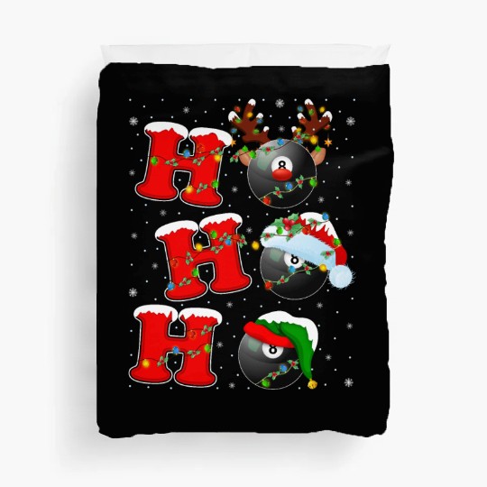Ho Ho Ho Billiards Santa Christmas Duvet Covers