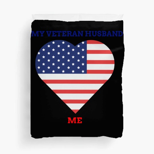 M y Veteran Husban Heart Me Duvet Covers