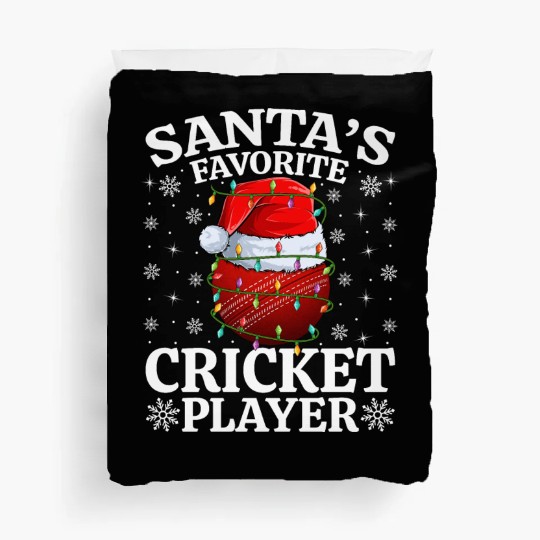 Santa's Favorite Cricket Player Duvet Covers