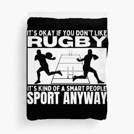 Rugby Is For Smart People Funny Rugby Player Duvet Covers
