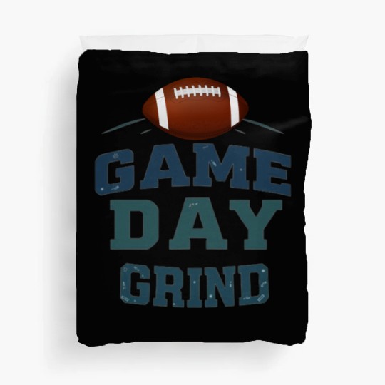 Game Day Challenge - Grind to the Finish, football Duvet Covers