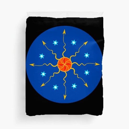 Sun, Stars and Space Circle Duvet Covers