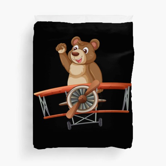 Pooh train encounter Duvet Covers