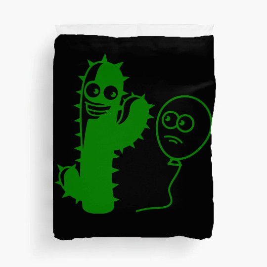 Cactus Balloon Friends Handshake Greeting Spikes Duvet Covers