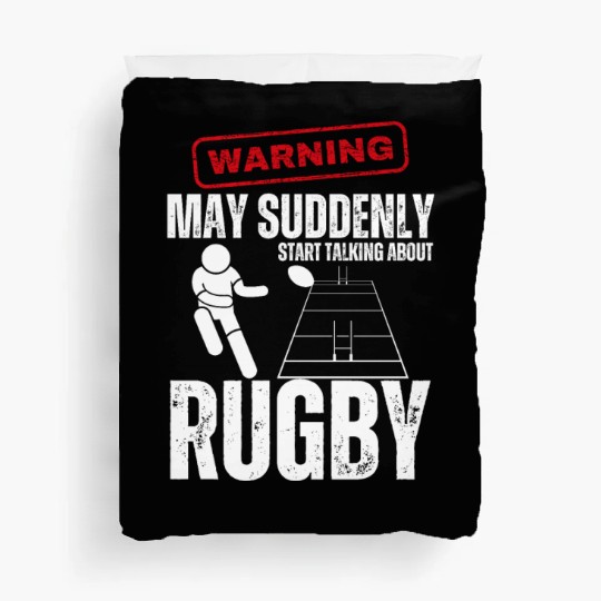 Rugby Player Warning May Suddenly Start Talking Duvet Covers