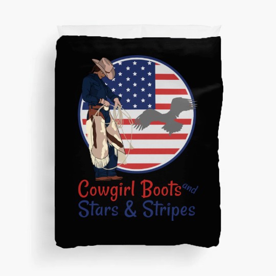 Cowgirl Boots and Stars & Stripes Duvet Covers