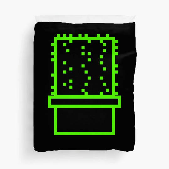 Cactus Cacti Retro Video Game Pixel Flower Pot Duvet Covers