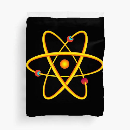 Retro Atomic Atom Symbol Science Matters Physics Duvet Covers