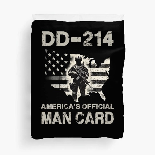 DD 214 America s Official Man Card Duvet Covers