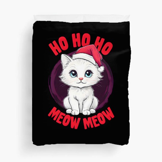 Ho Ho Ho, Meow Meow: Cute Christmas Cat Duvet Covers