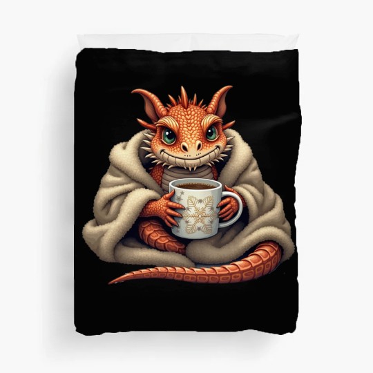 Bearded Dragon Christmas - Gift for Reptile & Cof Duvet Covers