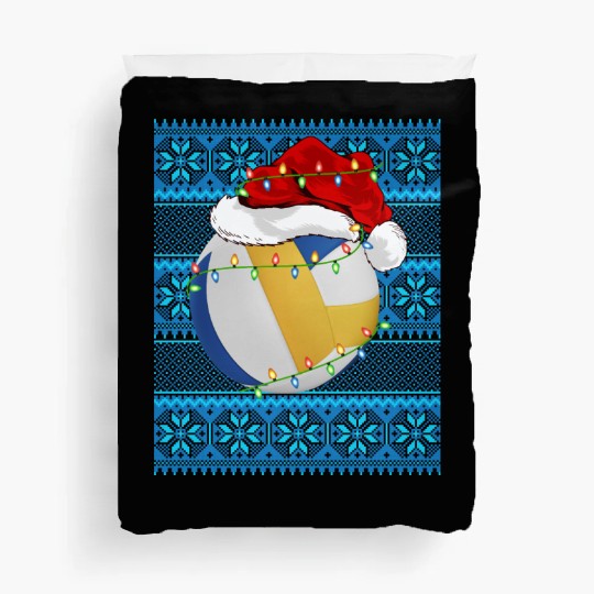 Volleyball Christmas Lights Duvet Covers