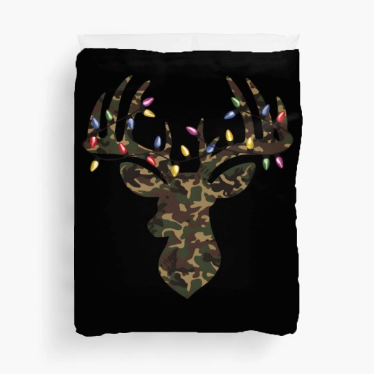 Christmas Holiday Camo Hunting Reindeer Deer Xmas Duvet Covers